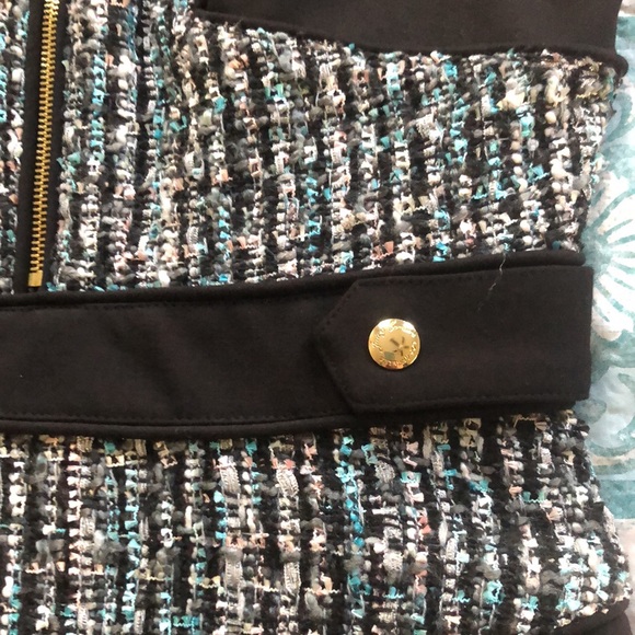 Juicy Couture Black Label mini dress tweed with ponti mix size 6 - Picture 8 of 10